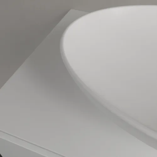 Bild von VILLEROY BOCH Loop & Friends Aufsatzwaschbecken, 560 x 380 x 120 mm, Stone White CeramicPlus, ohne Überlauf #4A4701RW
