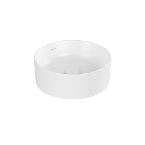 εικόνα του VILLEROY BOCH Collaro Surface-mounted washbasin, 400 x 400 x 145 mm, Stone White CeramicPlus, without overflow #4A1840RW