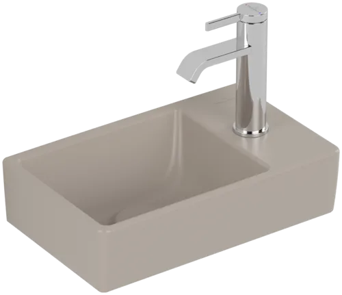 Зображення з  VILLEROY BOCH Avento Handwashbasin, 360 x 220 x 110 mm, Almond CeramicPlus, without overflow #43003LAM