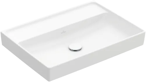 VILLEROY BOCH Collaro Washbasin, 650 x 470 x 160 mm, Stone White CeramicPlus, without overflow #4A3368RW resmi