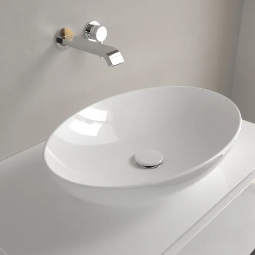 VILLEROY BOCH Loop & Friends Aufsatzwaschbecken, 560 x 380 x 120 mm, ohne Überlauf, Weiß Alpin CeramicPlus #4A4701R1, Bild 8