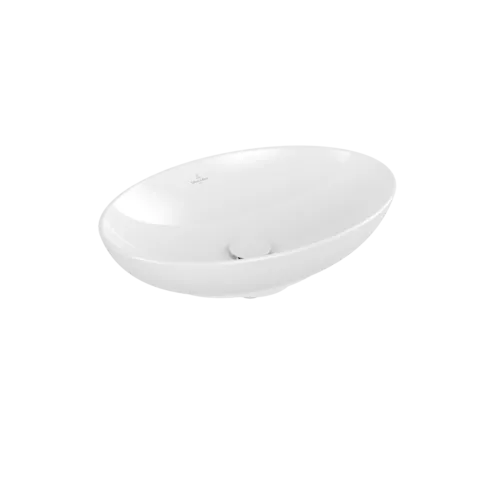 Bild von VILLEROY BOCH Loop & Friends Aufsatzwaschbecken, 560 x 380 x 120 mm, Weiß Alpin CeramicPlus, ohne Überlauf #4A4701R1