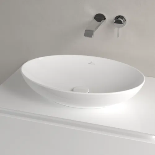 VILLEROY BOCH Loop & Friends Aufsatzwaschbecken, 560 x 380 x 120 mm, ohne Überlauf, Weiß Alpin CeramicPlus #4A4701R1, Bild 4