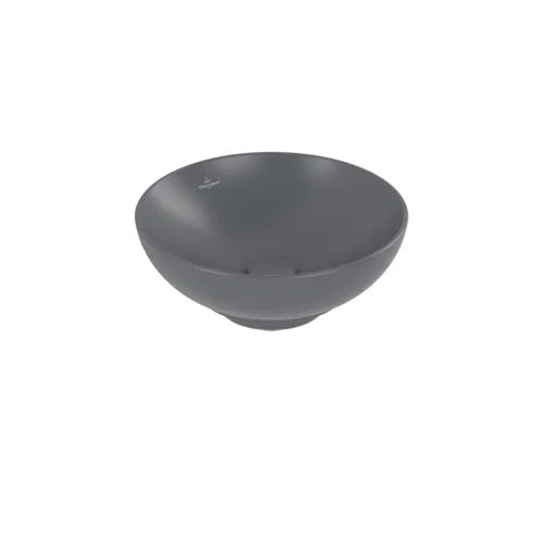 εικόνα του VILLEROY BOCH Loop & Friends Surface-mounted washbasin, 380 x 380 x 120 mm, Graphite CeramicPlus, without overflow #4A4501I4