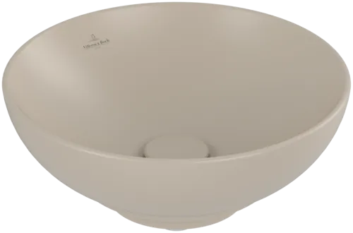 VILLEROY BOCH Loop & Friends Surface-mounted washbasin, 380 x 380 x 120 mm, Almond CeramicPlus, without overflow #4A4501AM resmi