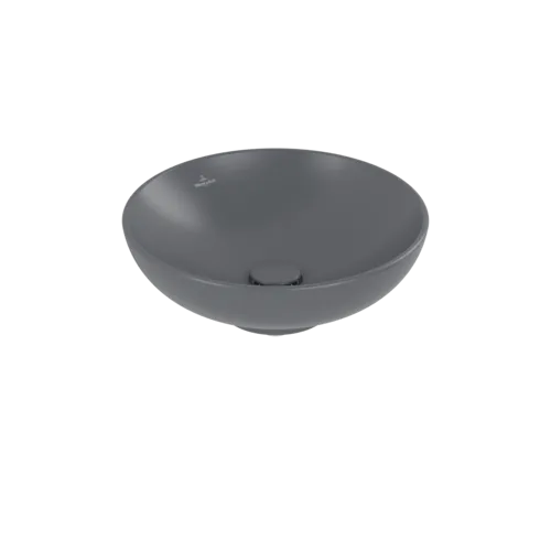 VILLEROY BOCH Loop & Friends Surface-mounted washbasin, 420 x 420 x 120 mm, Graphite CeramicPlus, without overflow #4A4601I4 resmi