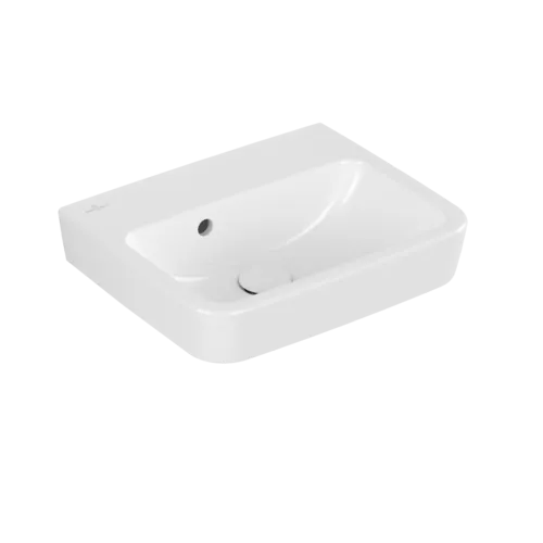 Bild von VILLEROY BOCH O.novo Handwaschbecken, 450 x 370 x 160 mm, Weiß Alpin AntiBac CeramicPlus, mit Überlauf #434447T2