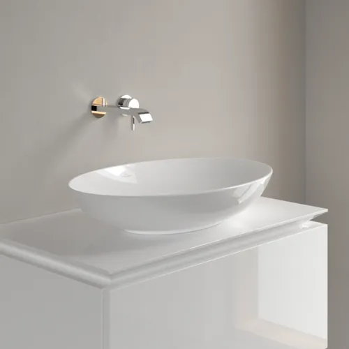 Bild von VILLEROY BOCH Loop & Friends Aufsatzwaschbecken, 620 x 420 x 120 mm, Weiß Alpin CeramicPlus, ohne Überlauf #4A4801R1