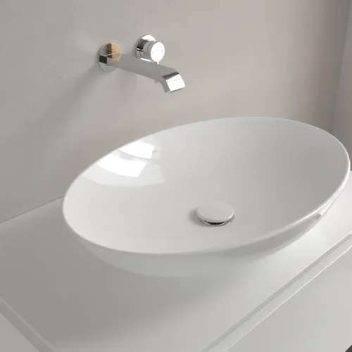 Bild von VILLEROY BOCH Loop & Friends Aufsatzwaschbecken, 620 x 420 x 120 mm, Weiß Alpin CeramicPlus, ohne Überlauf #4A4801R1