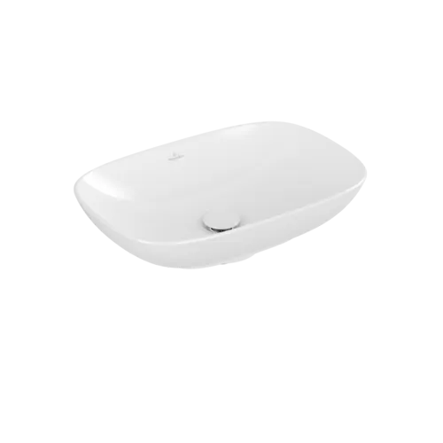 Bild von VILLEROY BOCH Loop & Friends Aufsatzwaschbecken, 560 x 380 x 120 mm, Weiß Alpin CeramicPlus, ohne Überlauf #4A4901R1
