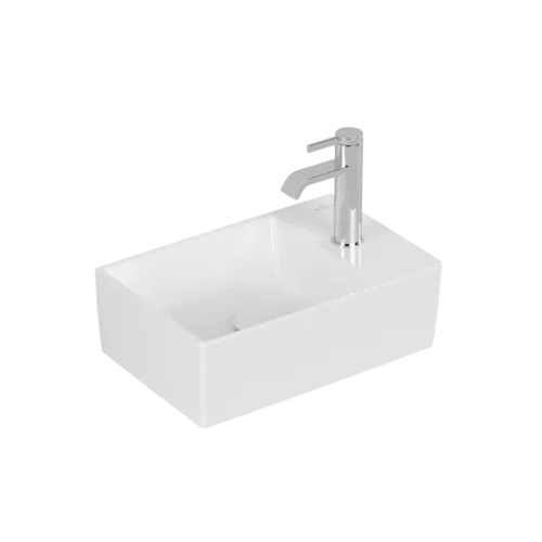 Bild von VILLEROY BOCH Memento 2.0 Handwaschbecken, 400 x 260 x 111 mm, Weiß Alpin CeramicPlus, ohne Überlauf, geschliffen #43234GR1