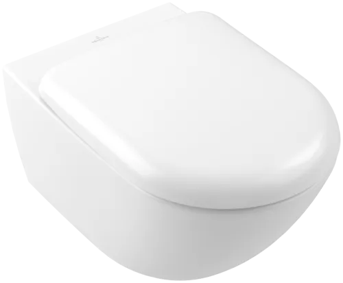 Bild von VILLEROY BOCH Antao Tiefspül-WC spülrandlos, wandhängend, mit TwistFlush, Stone White CeramicPlus #4674T0RW
