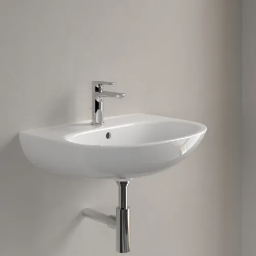 Bild von VILLEROY BOCH O.novo Waschbecken, 600 x 460 x 180 mm, Weiß Alpin CeramicPlus, mit Überlauf #4A4060R1