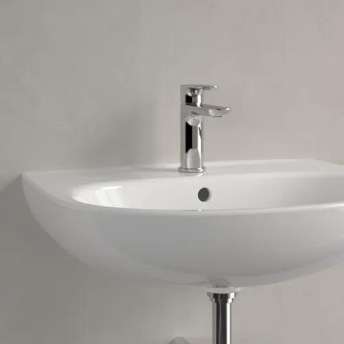 Bild von VILLEROY BOCH O.novo Waschbecken, 600 x 460 x 180 mm, Weiß Alpin CeramicPlus, mit Überlauf #4A4060R1