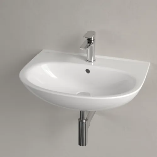 Bild von VILLEROY BOCH O.novo Waschbecken, 600 x 460 x 180 mm, Weiß Alpin CeramicPlus, mit Überlauf #4A4060R1