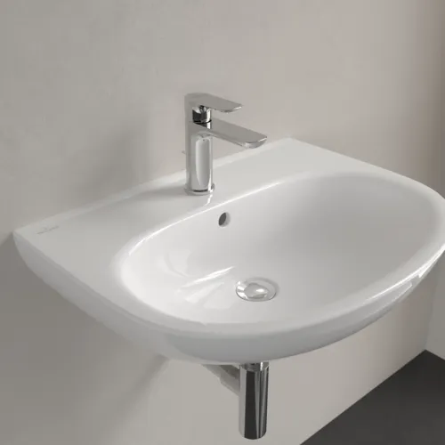 Bild von VILLEROY BOCH O.novo Waschbecken, 600 x 460 x 180 mm, Weiß Alpin CeramicPlus, mit Überlauf #4A4060R1