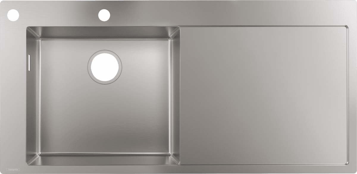 HANSGROHE S71 S718-F450 Einbauspüle 450 mit Abtropffläche rechts #43332800 - Edelstahl