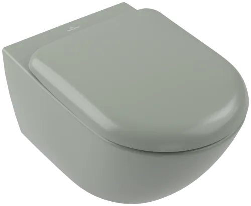 Picture of VILLEROY BOCH Antao Washdown toilet, rimless, wall-mounted, with TwistFlush, Morning Green CeramicPlus #4674T0R8