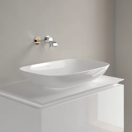Bild von VILLEROY BOCH Loop & Friends Aufsatzwaschbecken, 620 x 420 x 120 mm, Weiß Alpin, ohne Überlauf #4A500101