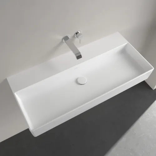VILLEROY BOCH Memento 2.0 Waschbecken, 1000 x 470 x 135 mm, Weiß Alpin CeramicPlus, ohne Überlauf #4A22A3R1, Bild 5