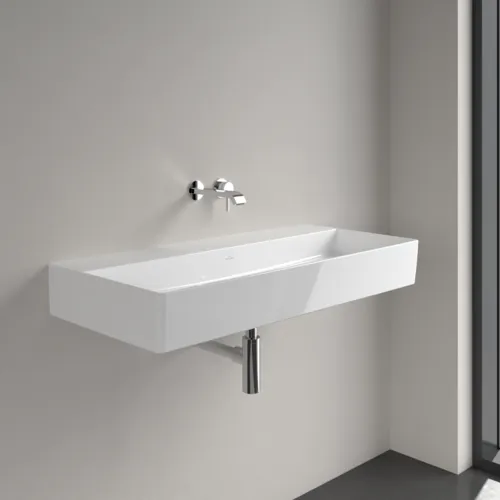 VILLEROY BOCH Memento 2.0 Waschbecken, 1000 x 470 x 135 mm, Weiß Alpin CeramicPlus, ohne Überlauf #4A22A3R1, Bild 3