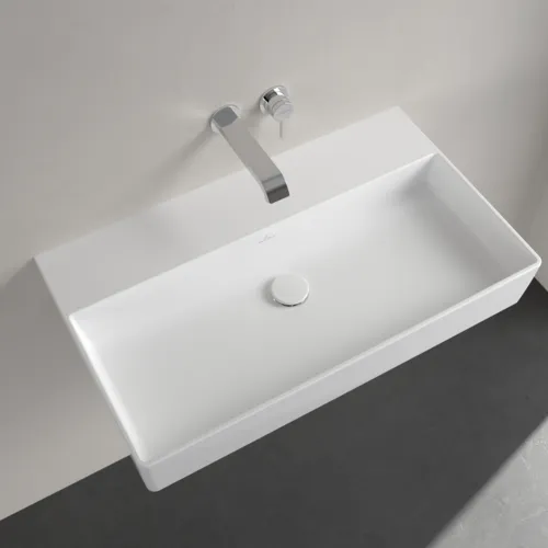 Bild von VILLEROY BOCH Memento 2.0 Waschbecken, 800 x 470 x 140 mm, Weiß Alpin CeramicPlus, ohne Überlauf, Unterseite geschliffen #4A228FR1
