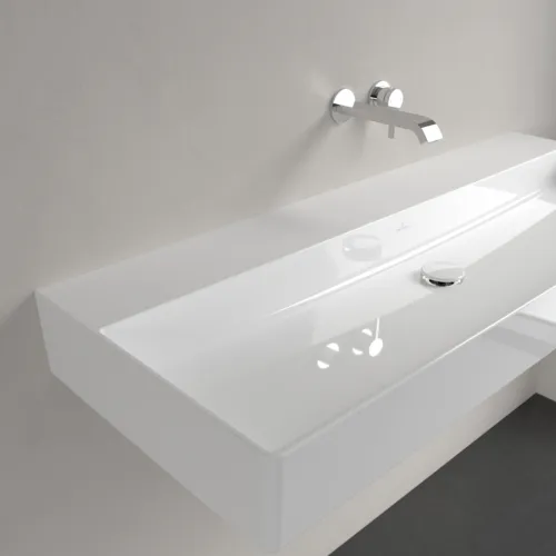 Obrázek VILLEROY BOCH Umyvadlo Memento 2.0, 1200 x 470 x 150 mm, bílá Alpine CeramicPlus, bez přepadu, leštěné #4A22CFR1