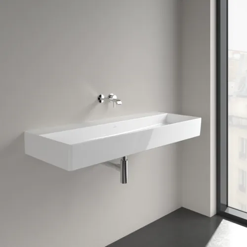 Obrázek VILLEROY BOCH Umyvadlo Memento 2.0, 1200 x 470 x 150 mm, bílá Alpine CeramicPlus, bez přepadu, leštěné #4A22CFR1