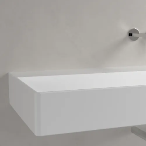Bild von VILLEROY BOCH Memento 2.0 Waschbecken, 1200 x 470 x 150 mm, Stone White CeramicPlus, ohne Überlauf, Unterseite geschliffen #4A22CFRW