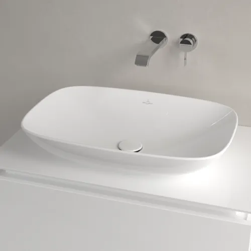 Bild von VILLEROY BOCH Loop & Friends Aufsatzwaschbecken, 620 x 420 x 120 mm, Weiß Alpin CeramicPlus, mit Überlauf #4A5000R1