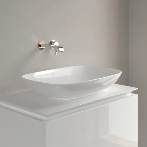 Bild von VILLEROY BOCH Loop & Friends Aufsatzwaschbecken, 620 x 420 x 120 mm, Weiß Alpin CeramicPlus, mit Überlauf #4A5000R1