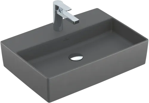 VILLEROY BOCH Memento 2.0 Surface-mounted washbasin, 600 x 420 x 140 mm, Graphite CeramicPlus, without overflow #4A0761I4 resmi