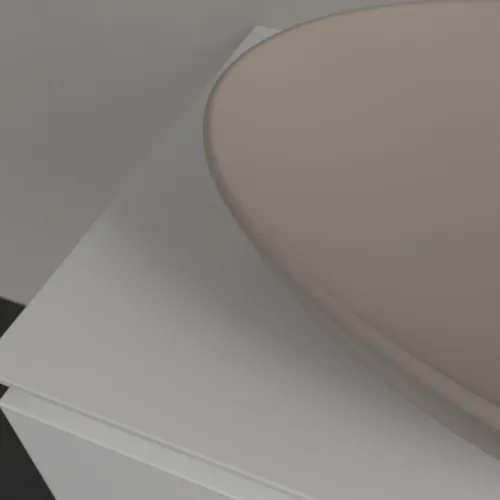 Bild von VILLEROY BOCH Loop & Friends Aufsatzwaschbecken, 620 x 420 x 120 mm, Almond CeramicPlus, mit Überlauf #4A4800AM
