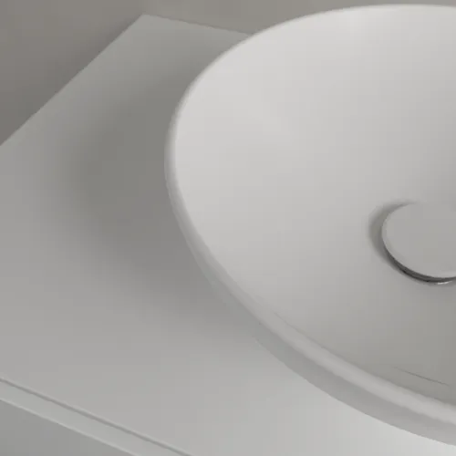 Bild von VILLEROY BOCH Loop & Friends Aufsatzwaschbecken, 380 x 380 x 120 mm, Stone White CeramicPlus, ohne Überlauf #4A4501RW