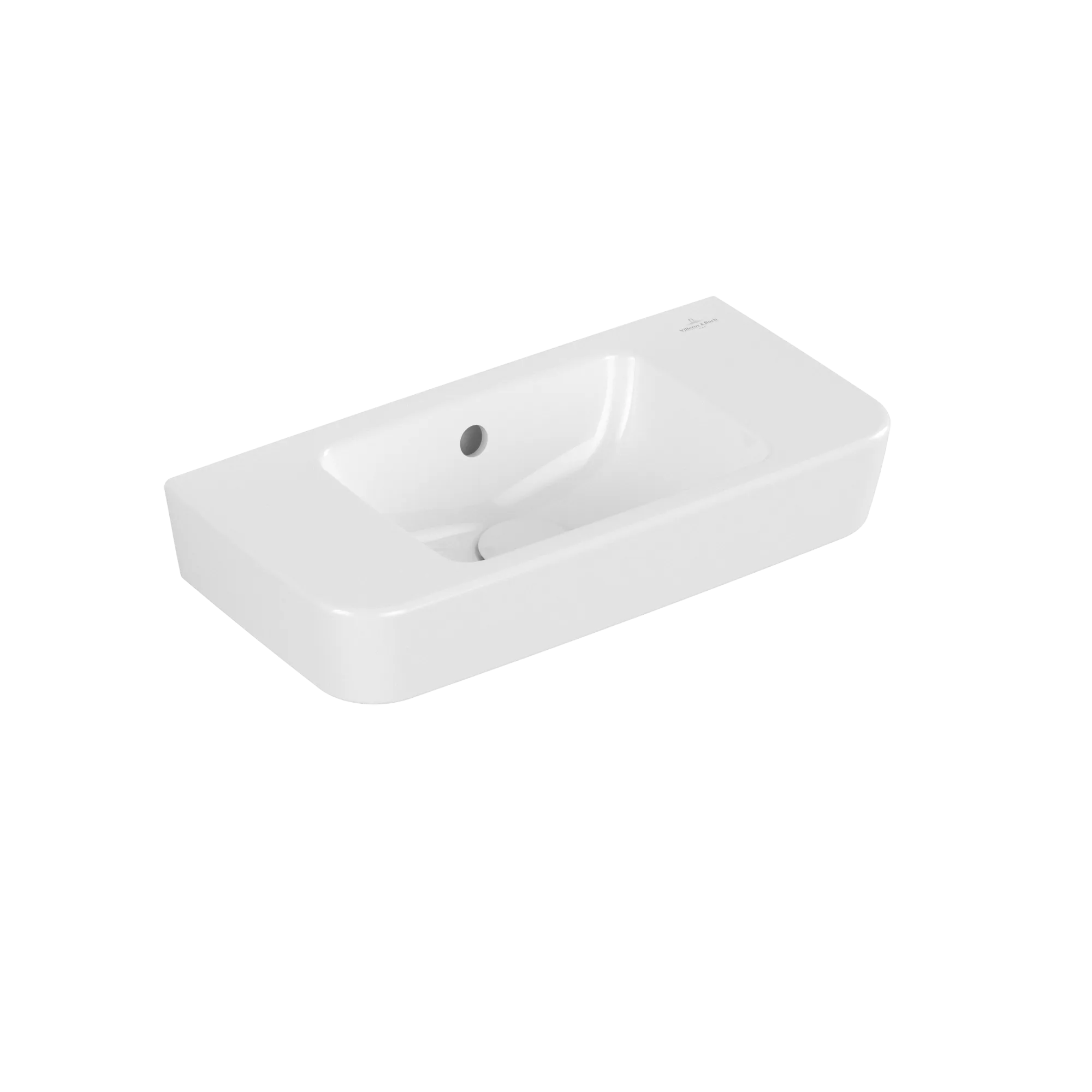 Bild von VILLEROY BOCH O.novo Handwaschbecken Compact, 500 x 250 x 145 mm, Weiß Alpin CeramicPlus, mit Überlauf #434252R1