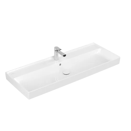 VILLEROY BOCH Collaro Vanity washbasin, 1200 x 470 x 160 mm, White Alpin CeramicPlus, with overflow #4A33C5R1 resmi