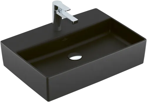VILLEROY BOCH Memento 2.0 Surface-mounted washbasin, 600 x 420 x 140 mm, Ebony CeramicPlus, without overflow #4A0761S5 resmi