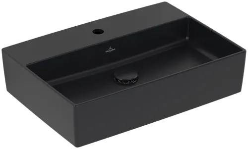 VILLEROY BOCH Memento 2.0 Surface-mounted washbasin, 600 x 420 x 140 mm, Pure Black CeramicPlus, without overflow #4A0761R7 resmi