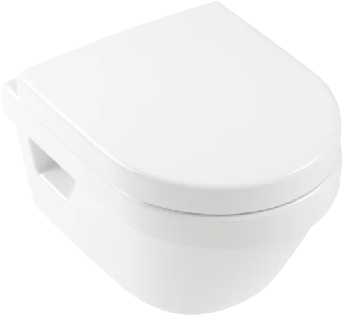 VILLEROY BOCH Architectura Washdown toilet Compact, rimless, wall-mounted, with AntiBac, White Alpin AntiBac CeramicPlus #4687R0T2 resmi