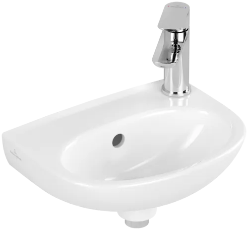 Bild von VILLEROY BOCH O.novo Handwaschbecken, 360 x 275 x 145 mm, Weiß Alpin CeramicPlus, mit Überlauf #434036R1