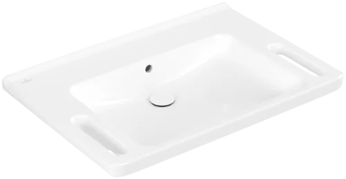 Зображення з  VILLEROY BOCH ViCare washbasin ViCare, 800 x 550 x 180 mm, white Alpine AntiBac CeramicPlus, with overflow #4A6882T2
