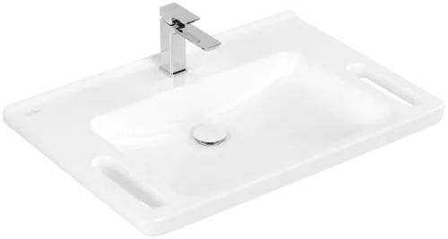Зображення з  VILLEROY BOCH ViCare washbasin ViCare, 800 x 550 x 180 mm, white Alpine, without overflow #4A688101