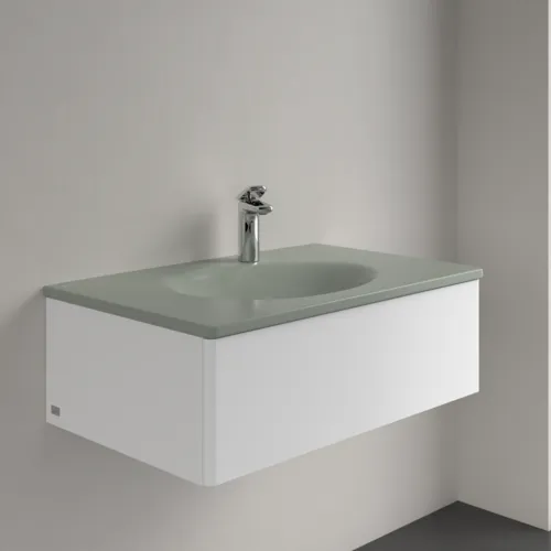 Bild von VILLEROY BOCH Antao Schrankwaschtisch, 800 x 500 x 150 mm, Morning Green CeramicPlus, mit verdecktem Überlauf #4A7584R8