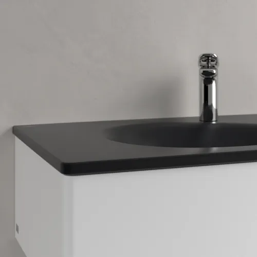 Bild von VILLEROY BOCH Antao Schrankwaschtisch, 800 x 500 x 150 mm, Pure Black CeramicPlus, mit verdecktem Überlauf #4A7584R7