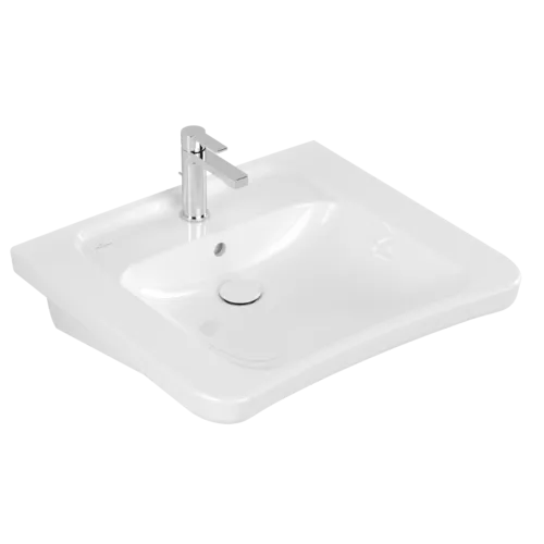 Зображення з  VILLEROY BOCH ViCare Washbasin ViCare, 650 x 550 x 190 mm, White Alpin CeramicPlus, with overflow #517867R1