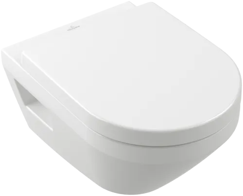 VILLEROY BOCH Architectura Washdown toilet, rimless, wall-mounted, White Alpin CeramicPlus #5684C0R1 resmi