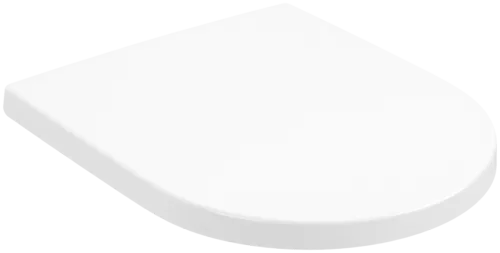 Picture of VILLEROY BOCH Subway 3.0 Toilet seat and cover, with automatic lowering mechanism (SoftClosing), with removable seat (QuickRelease), Stone White #8M42S1RW
