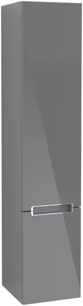 Picture of VILLEROY BOCH Subway 2.0 Tall cabinet, 2 doors, 350 x 1650 x 370 mm, Glossy Grey #A70910FP