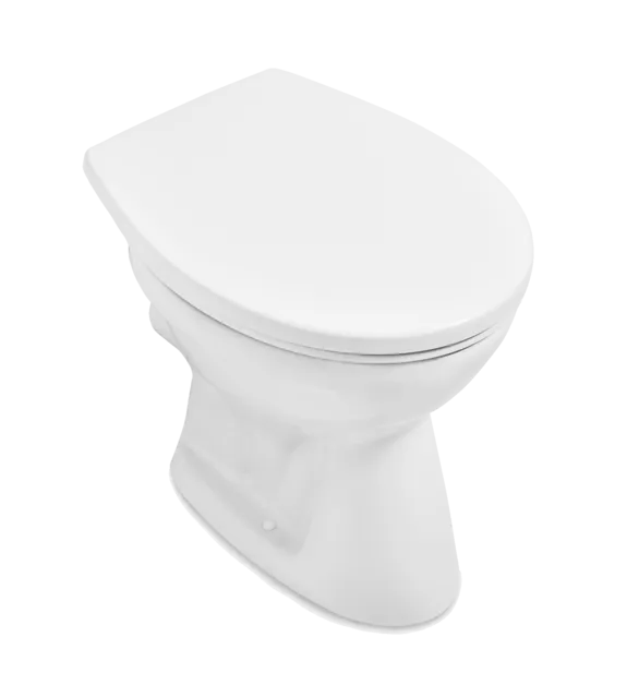 Bild von VILLEROY BOCH O.novo Tiefspül-WC spülrandlos, bodenstehend, Weiß Alpin CeramicPlus #7618R0R1