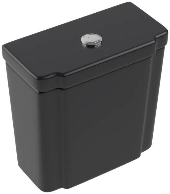 Зображення з  VILLEROY BOCH Hommage Cistern, water inlet from the sides or rear, Pure Black CeramicPlus #772116R7
